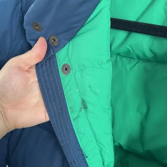 Polo Ralph Lauren duck down mock neck snap front puffer winter coat sz M